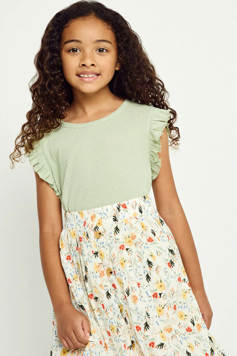 Textured Knit Tank Top - Sage
