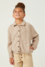 Load image into Gallery viewer, Girls Marled Rib Button Up Knit Jacket
