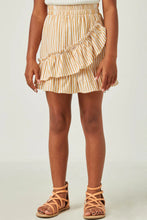 Load image into Gallery viewer, Striped Asymmetric Ruffle Skirt
