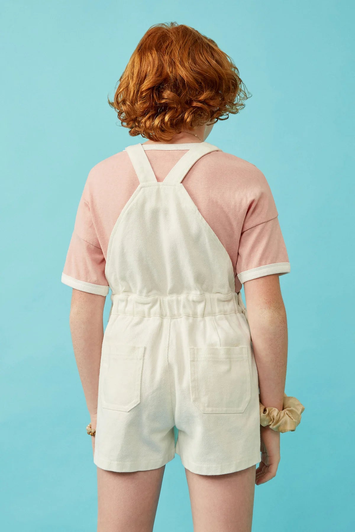 Front Pocket Short Denim Overalls
