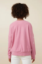 Load image into Gallery viewer, Brushed Textured Floral Embroidered Sweatshirt
