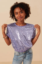 Load image into Gallery viewer, Sequined Short Sleeve Dolman Top

