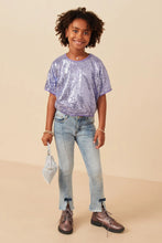 Load image into Gallery viewer, Sequined Short Sleeve Dolman Top
