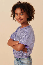 Load image into Gallery viewer, Sequined Short Sleeve Dolman Top
