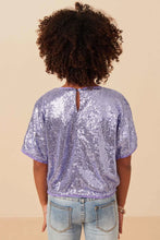Load image into Gallery viewer, Sequined Short Sleeve Dolman Top

