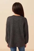 Load image into Gallery viewer, Hand Embroidered Pop Up Hello Verbiage Ribbed Knit Top
