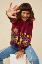 Load image into Gallery viewer, Floral Embroidered Ruffled Top
