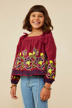 Load image into Gallery viewer, Floral Embroidered Ruffled Top

