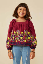 Load image into Gallery viewer, Floral Embroidered Ruffled Top
