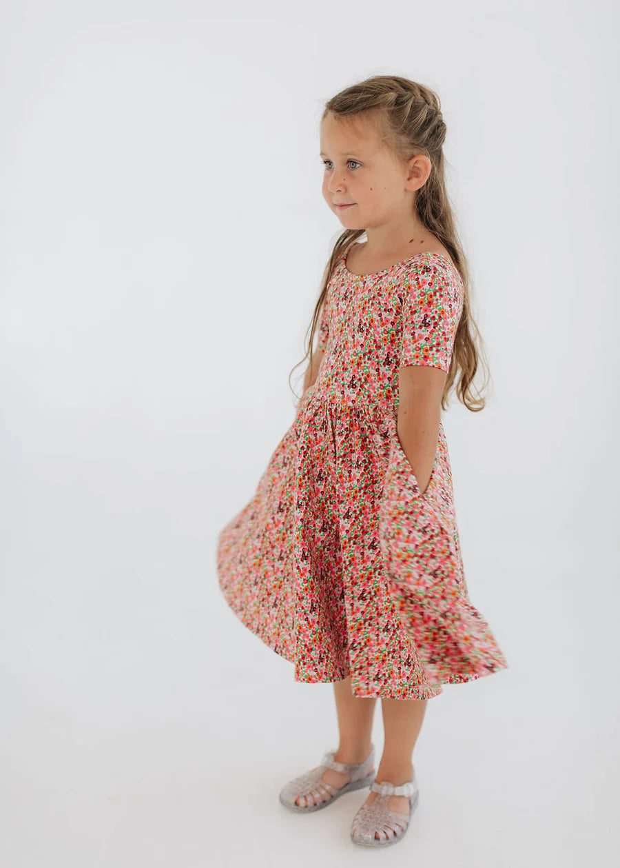 Short Sleeve Twirl Dress - Posy Pop