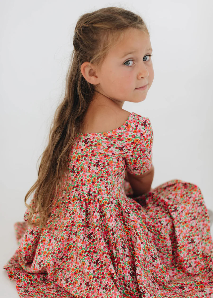 Short Sleeve Twirl Dress - Posy Pop