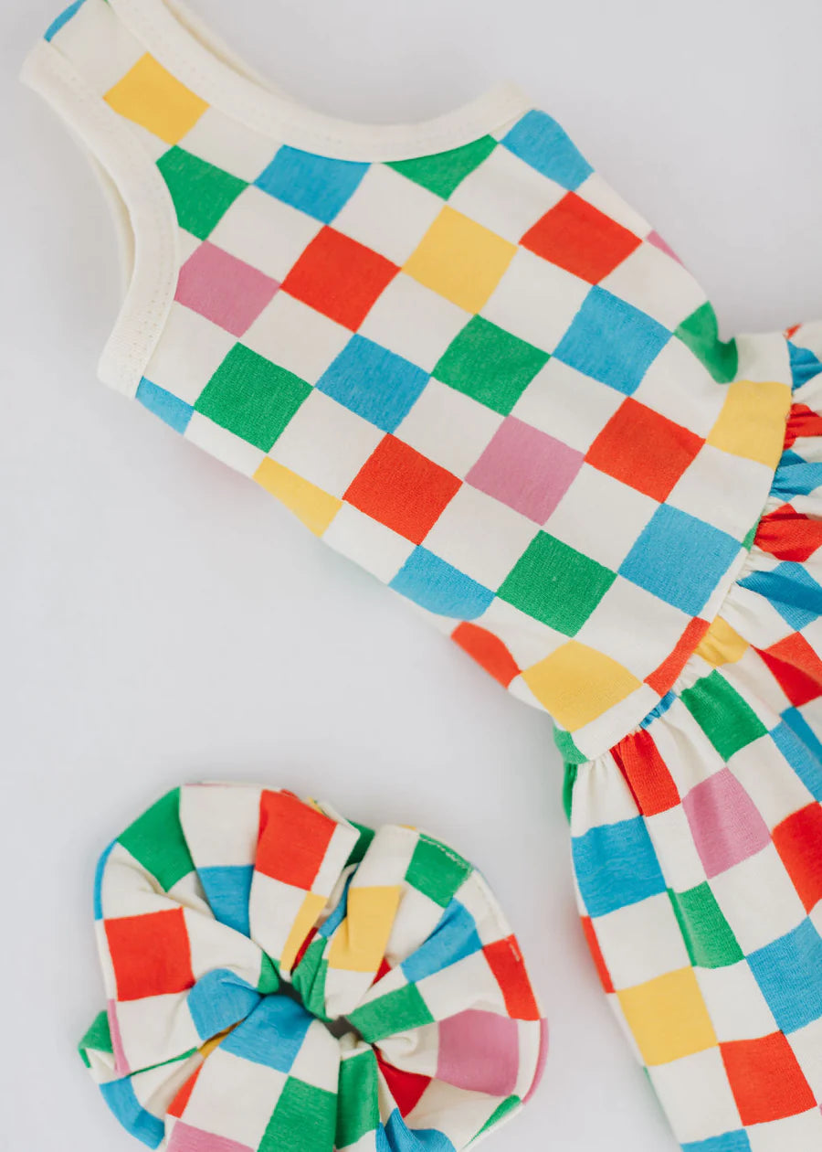 Sleeveless Twirl Dress - Party Checkers