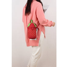 Load image into Gallery viewer, Strawberry Straw Crossbody Bag
