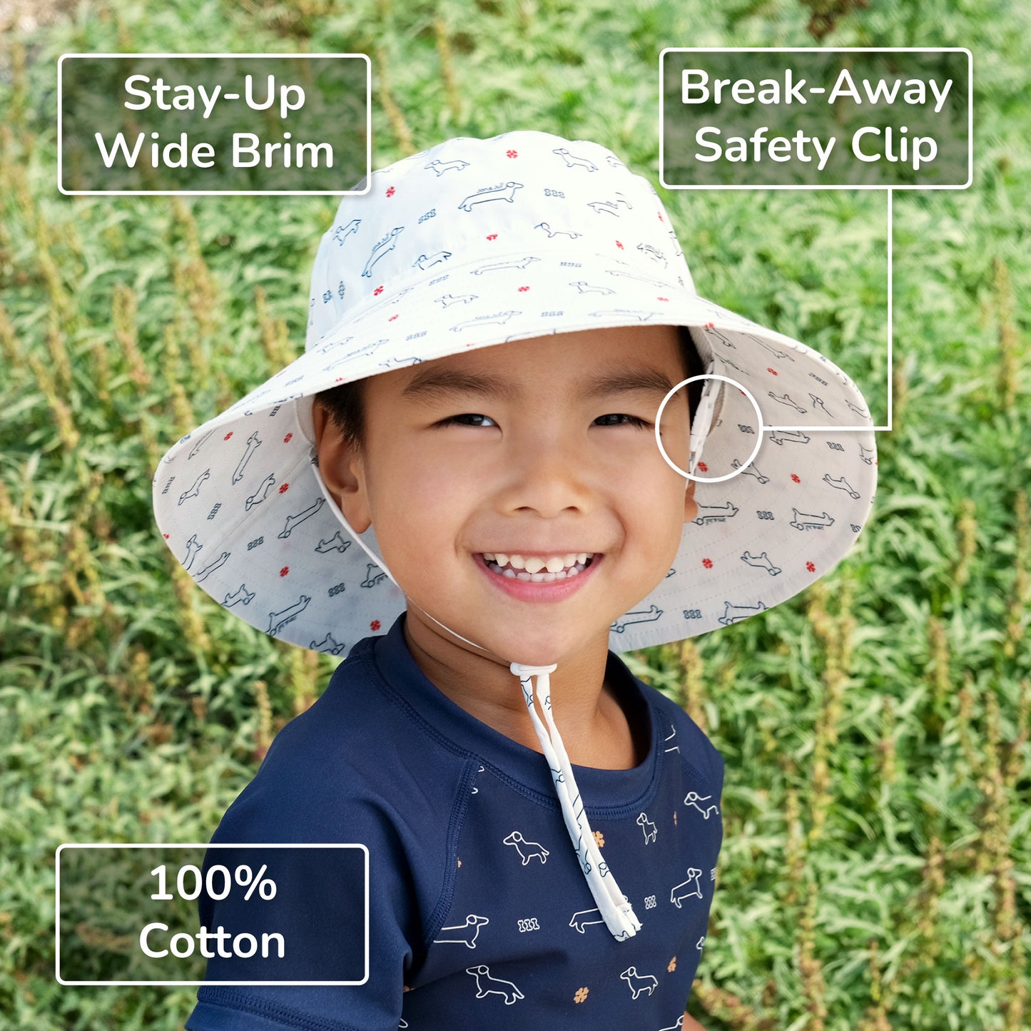 Kids Cotton Bucket Hats | Whale Tales