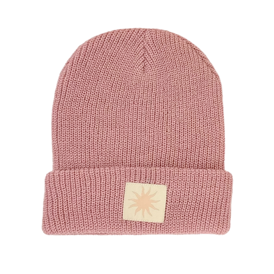 Here Comes the Sun Beanie - Rosewood