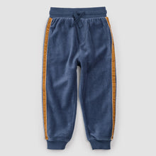 Load image into Gallery viewer, Retro Stripe on Miles Blue Velour Joggers

