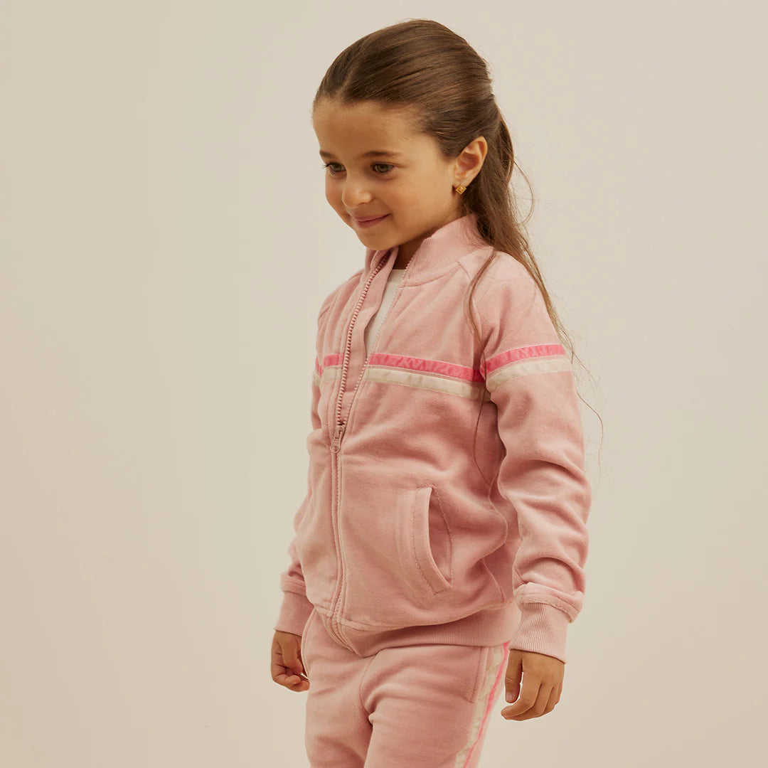 Retro Stripe Track Jacket - Pink
