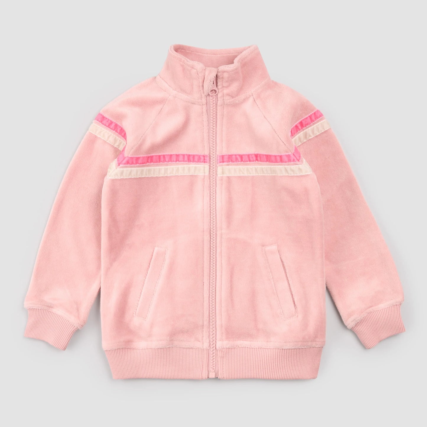 Retro Stripe Track Jacket - Pink