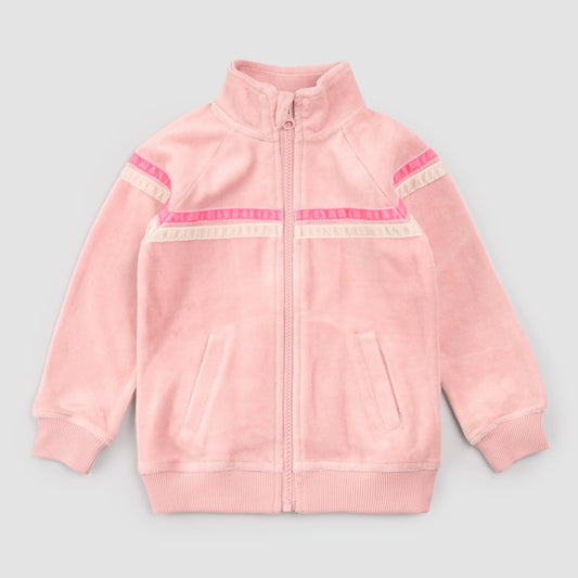 Retro Stripe Track Jacket - Pink
