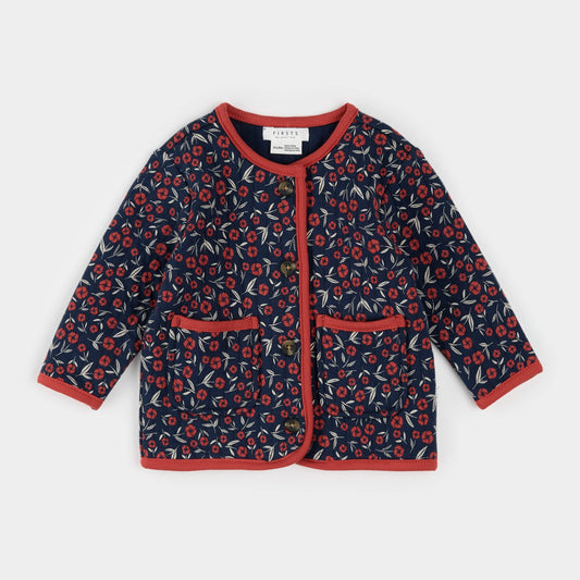Poppy Floral Quilted Cardigan