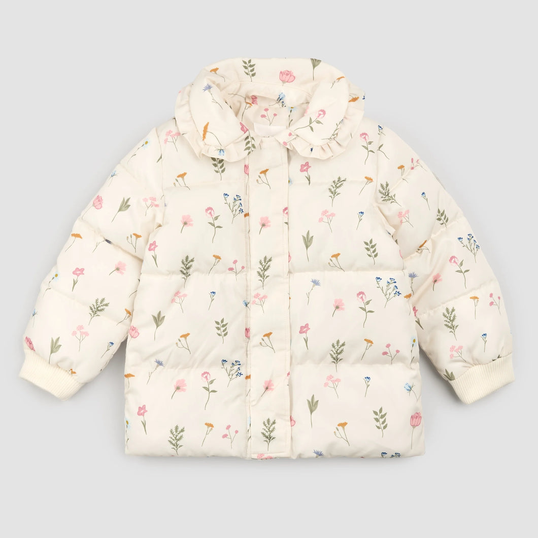 Pressed Flowers Puffer - Birch