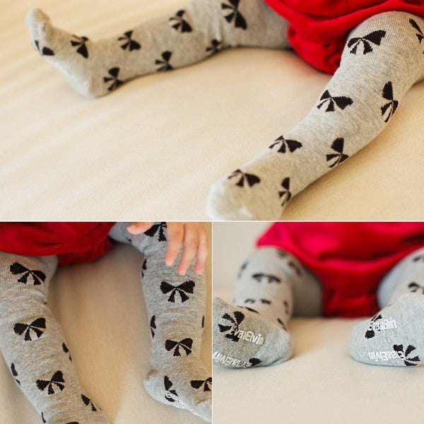 Jane Ribbon Tights - Gray