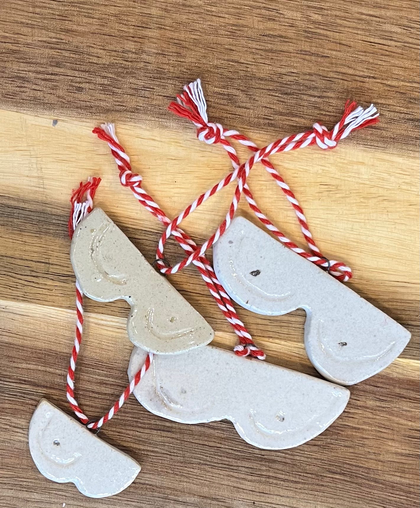 Ceramic handmade boob ornament