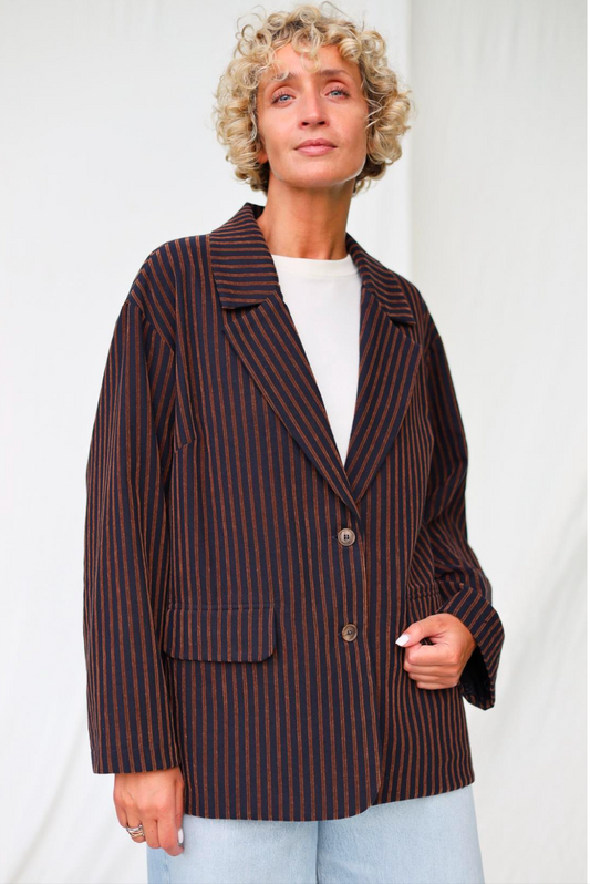 Twill Velvet Blazer