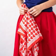 Load image into Gallery viewer, Olivia Square Scarf Heart Print
