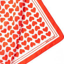 Load image into Gallery viewer, Olivia Square Scarf Heart Print
