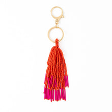 Load image into Gallery viewer, Diana Tassel Beaded Bag Charm Red + Hot Pink Wholesale
