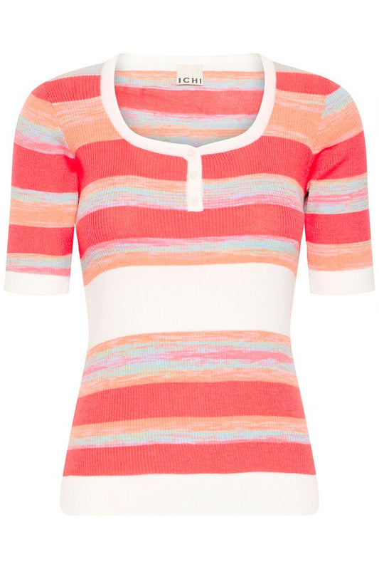 Ribbed Multicolor Stripe Tee