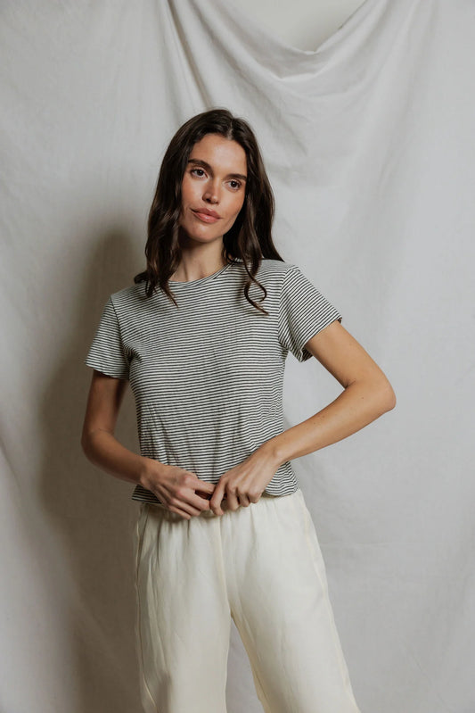 Hemp Cotton Crew Stripe Tee