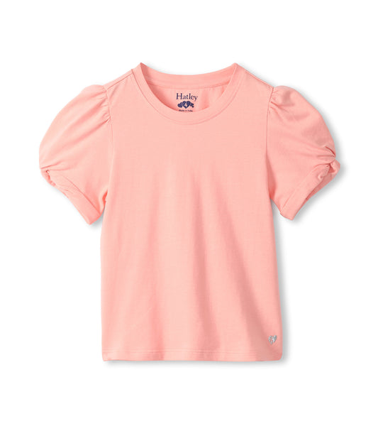 Apricot Twisted Sleeve Tee