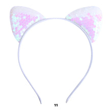 Load image into Gallery viewer, Sequin Cat Ear Headband - Several Colors
