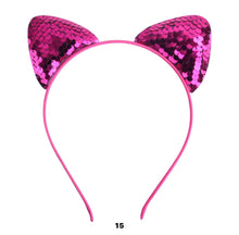 Load image into Gallery viewer, Sequin Cat Ear Headband - Several Colors
