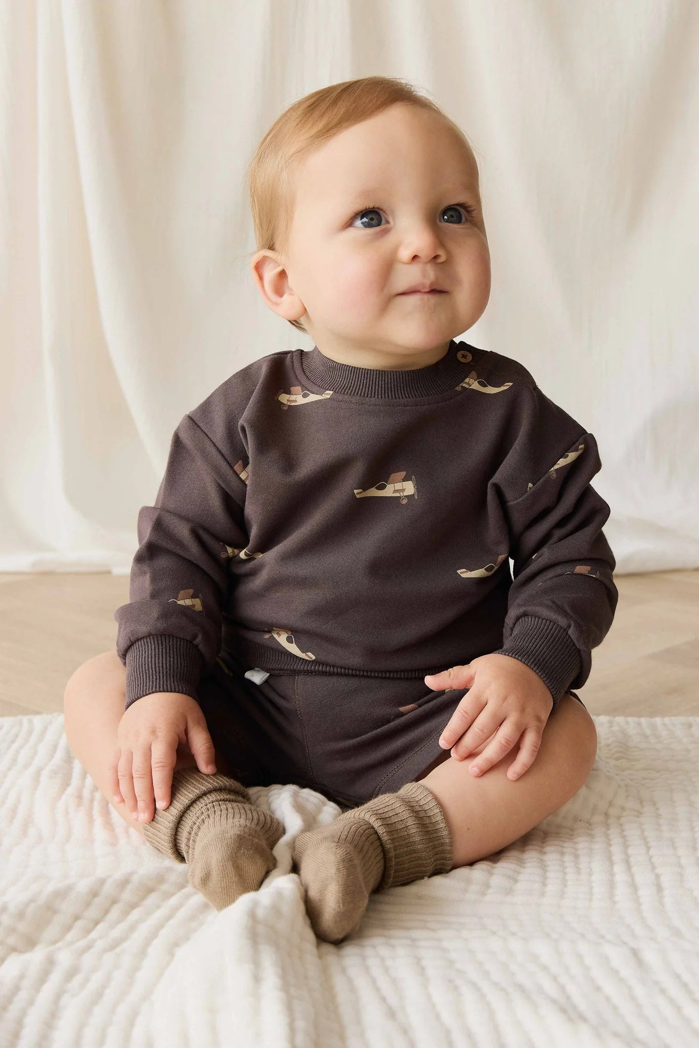 Organic Cotton Sweatshirt - Pilot Planes
