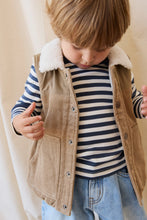 Load image into Gallery viewer, Pima Cotton Vinny Long Sleeve Top - Essential Stripe Charter/Cloud
