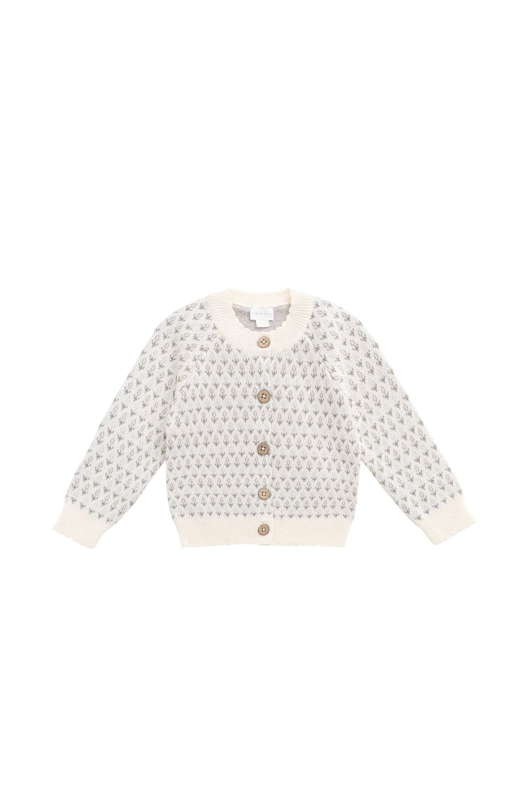 Savannah Jacquard Cardigan - Sheer Pink