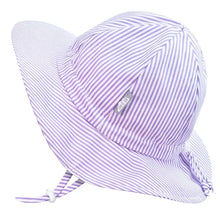 Load image into Gallery viewer, Kids Cotton Floppy Hat | Purple Stripes

