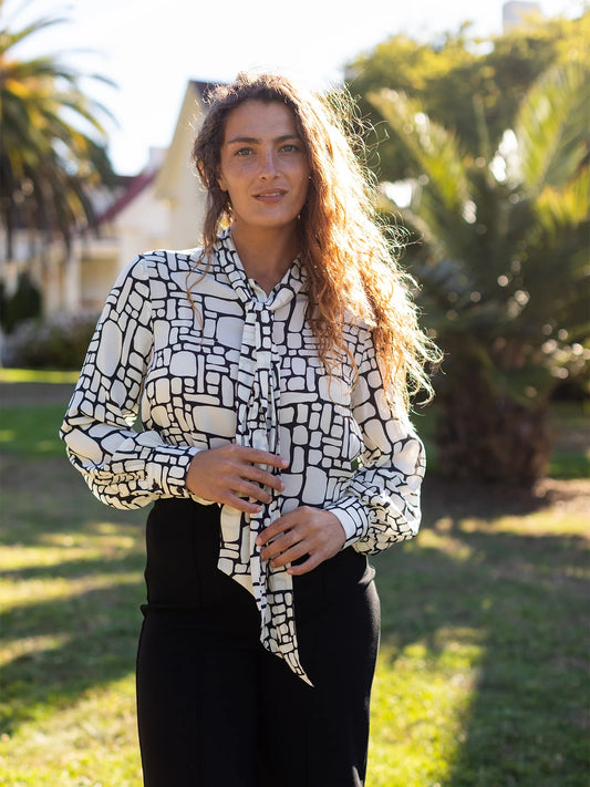 Alessandra Blouse - Pebbles