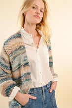 Load image into Gallery viewer, Open Front Marled Cardigan - Blue
