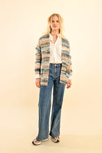 Load image into Gallery viewer, Open Front Marled Cardigan - Blue
