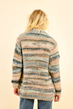 Load image into Gallery viewer, Open Front Marled Cardigan - Blue
