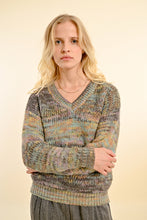 Load image into Gallery viewer, V-Neck Marled Sweater - Grey
