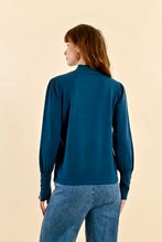 Load image into Gallery viewer, Detailed Knit Sweater - Petrol Blue
