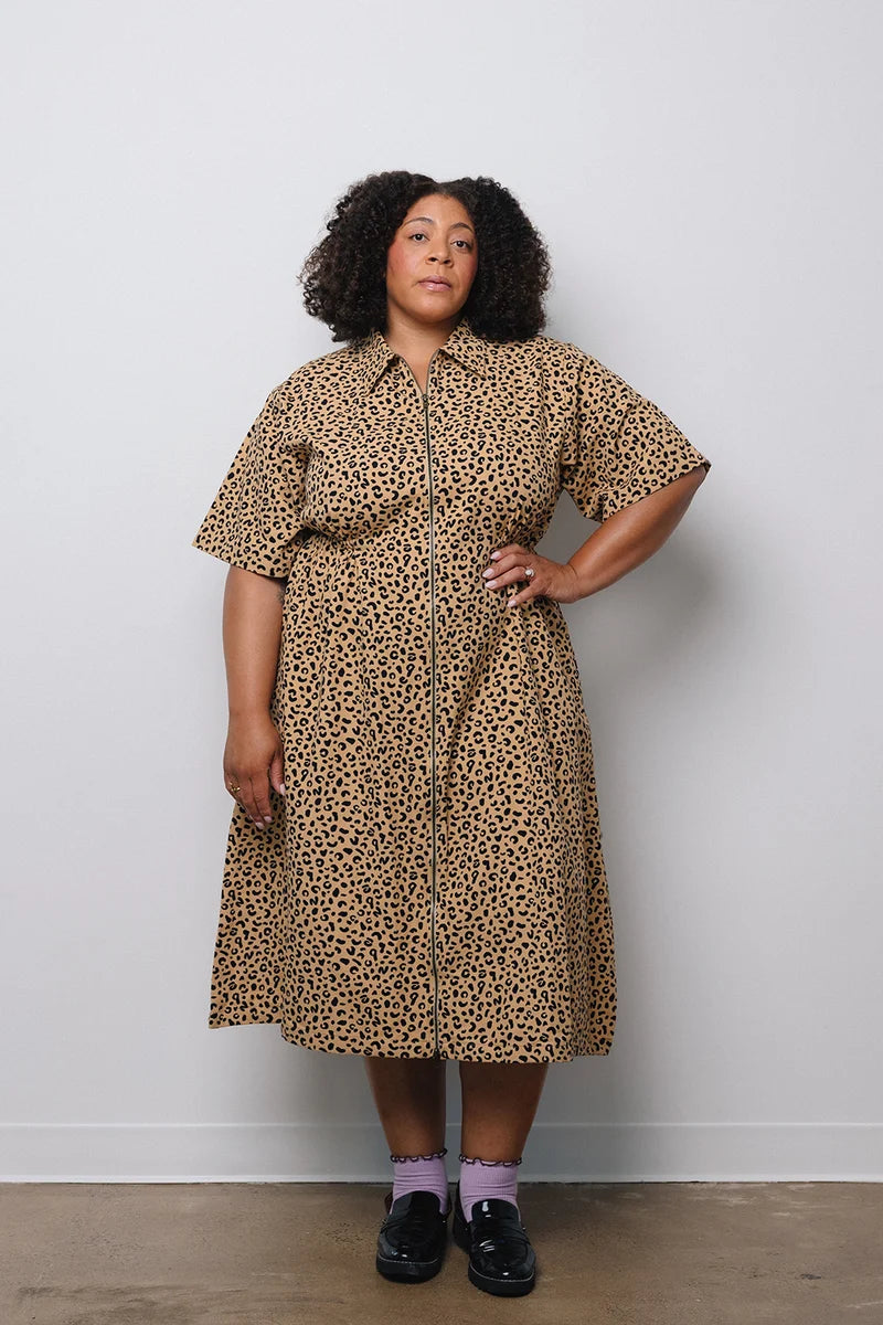 Long Utility Dress - Leopard