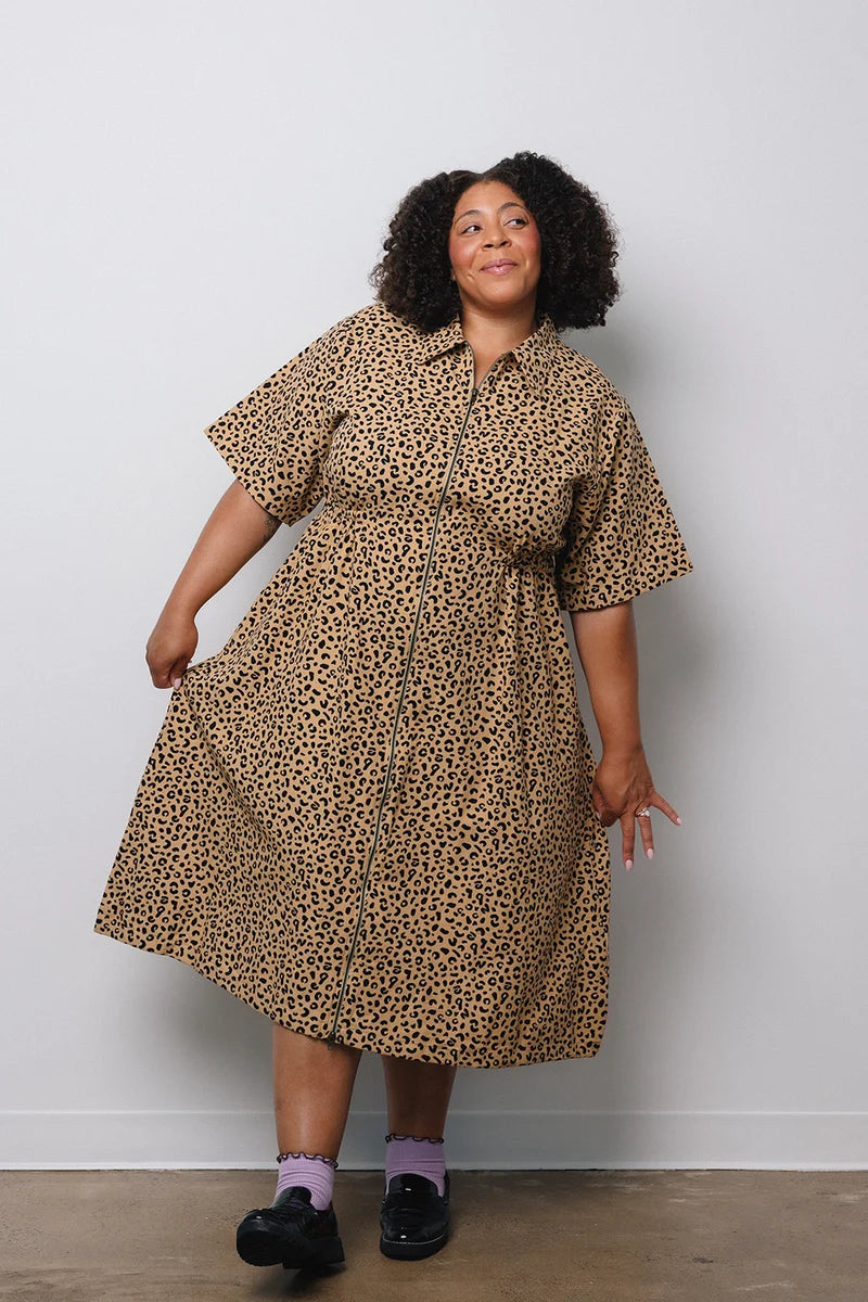 Long Utility Dress - Leopard