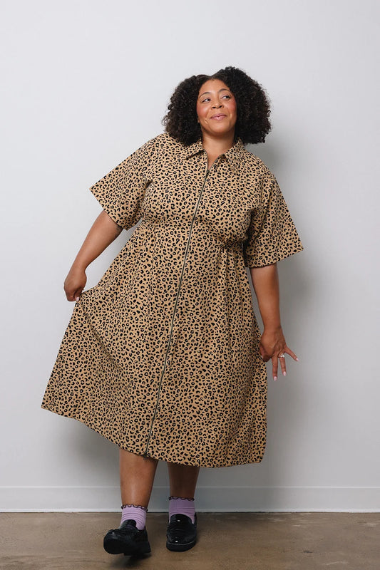 Long Utility Dress - Leopard