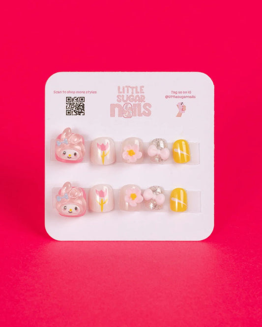 Little Sugar Nails - Flower + Bunny